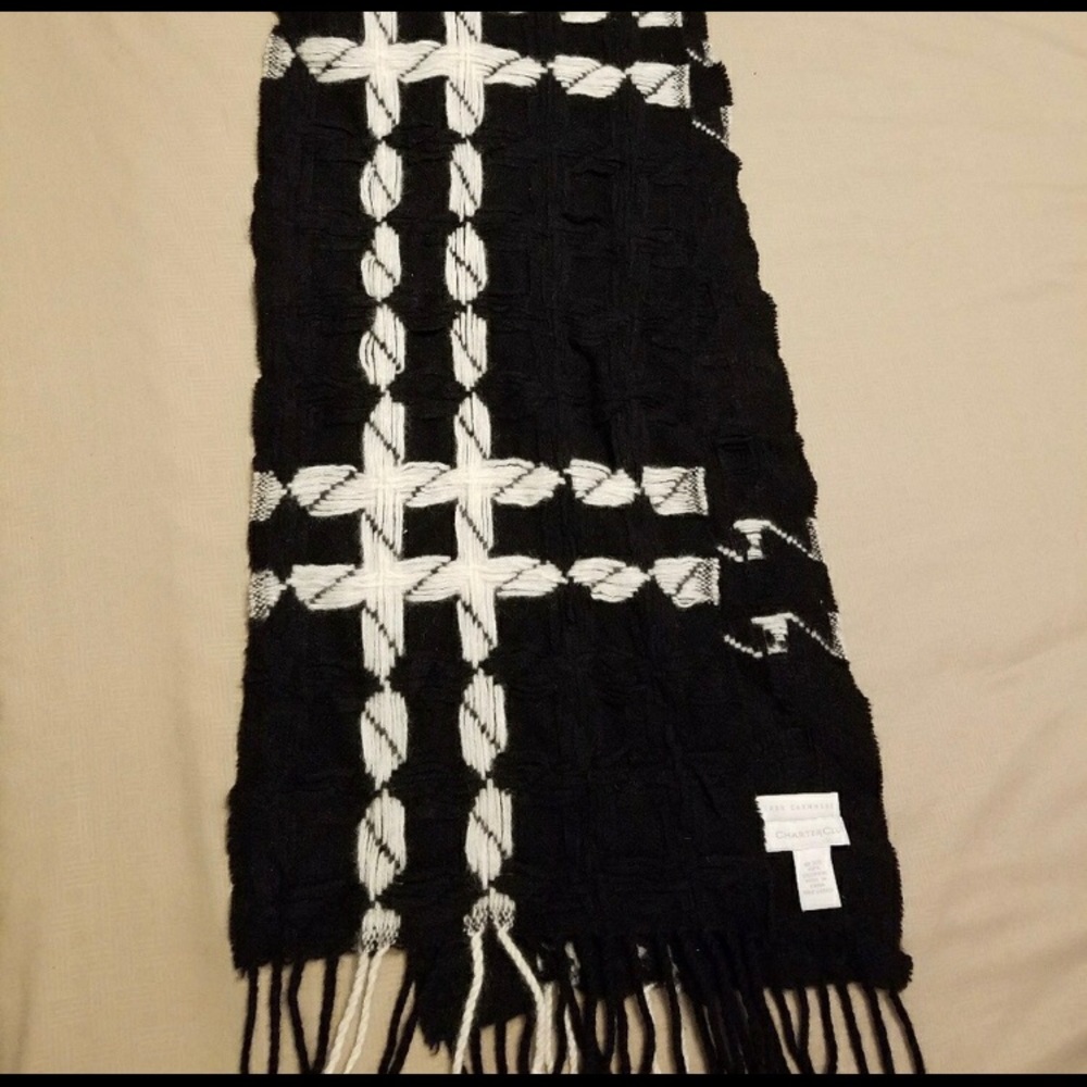 Cashmere Scarf Black and White Macy’s